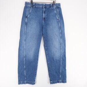 Madewell High-Rise Straight Leg Jeans in Medium Blue
